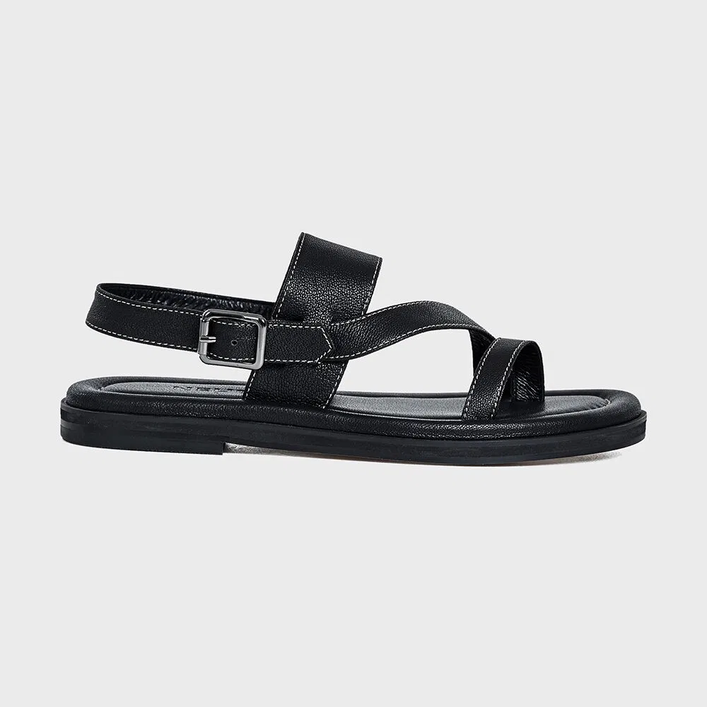 Мужские кожаные сандалии Sergio Strap 25 мм чёрные от Neute