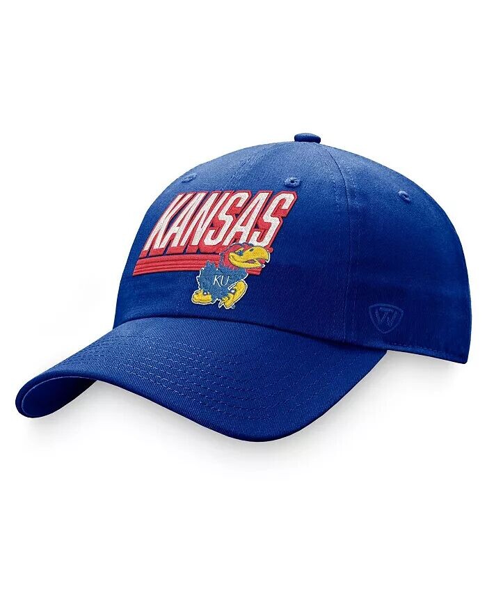 

Мужская регулируемая шляпа Royal Kansas Jayhawks Slice Top Of The World, синий