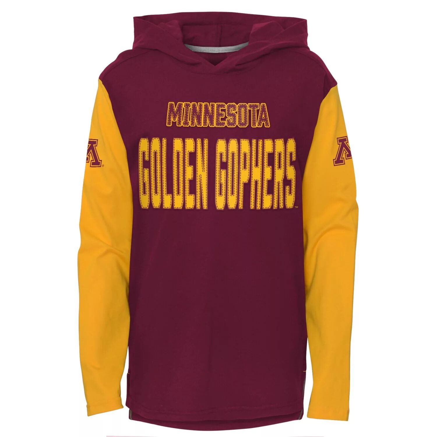 

Молодежная темно-бордовая футболка с длинными рукавами и худи Minnesota Golden Gophers Heritage Outerstuff, Красный, Молодежная темно-бордовая футболка с длинными рукавами и худи Minnesota Golden Gophers Heritage Outerstuff