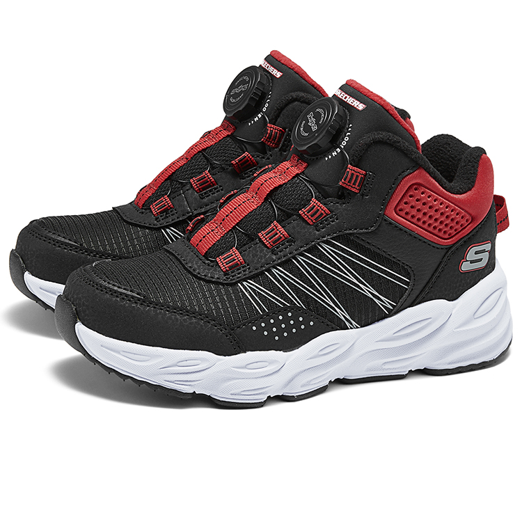 Skechers Kids Противоскользящие износостойкие детские кроссовки среднего размера для улицы, черные — фото 3