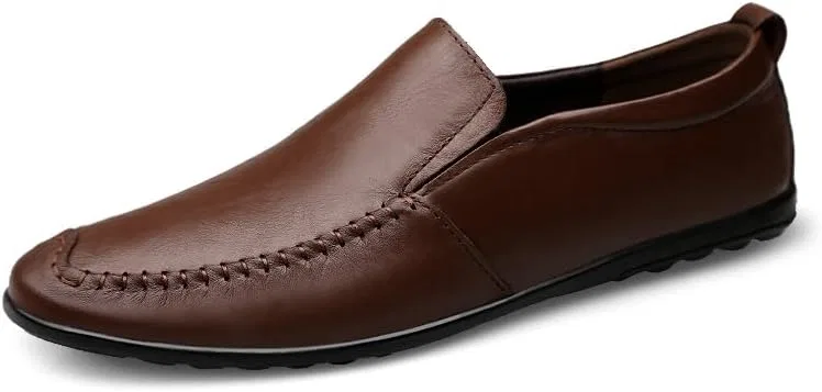 Мужские мокасины кожаные Loafers Brown SayfuR