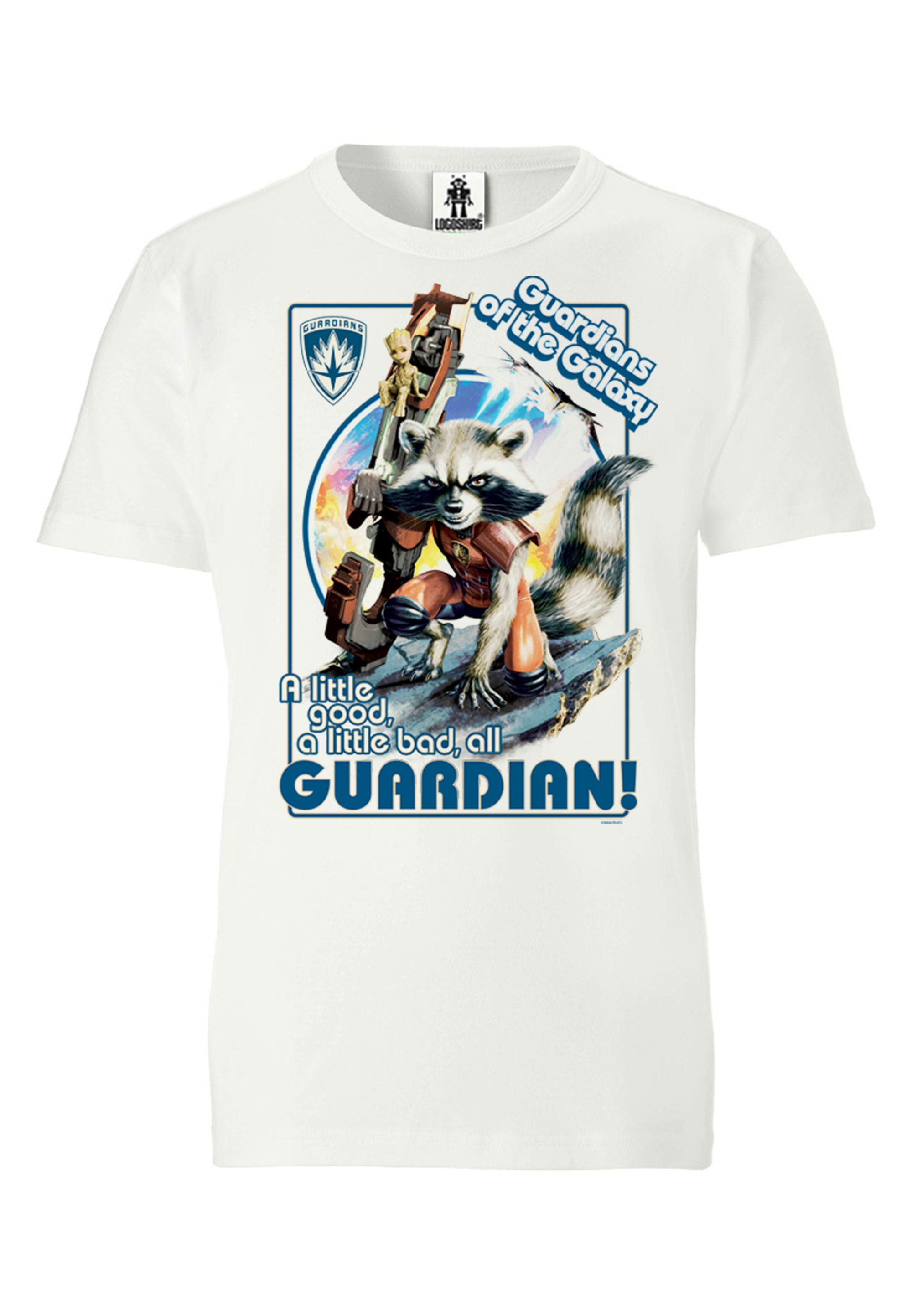 

Футболка Logoshirt Guardians of the Galaxy Rocket Raccoon, цвет altweiss