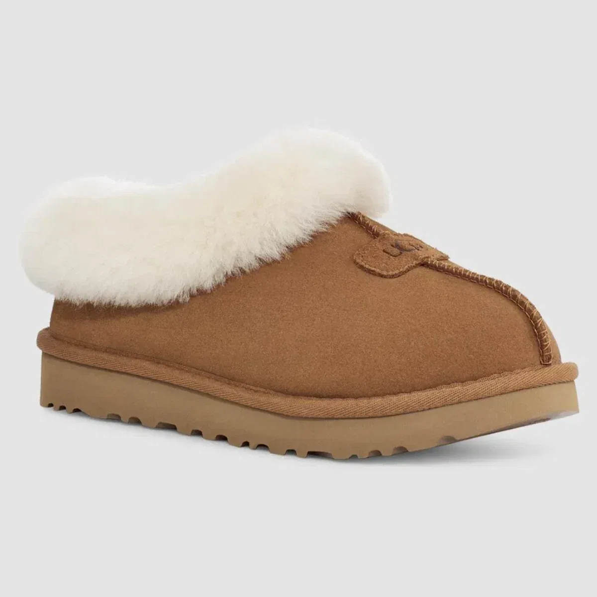 Мужские тапочки UGG Tazzette 1134810-CHE, цвет каштановый, замша, подкладка из овчины, RHS7049
