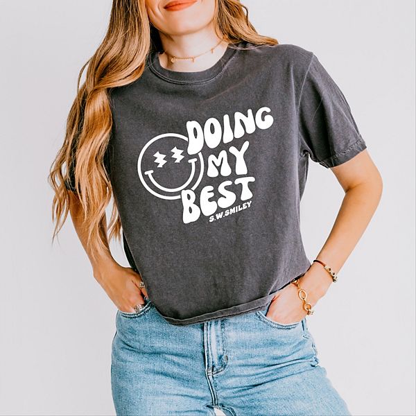 

SWSmiley doing my best smiley face боксерский кроп-топ Simply Sage Market, Pepper