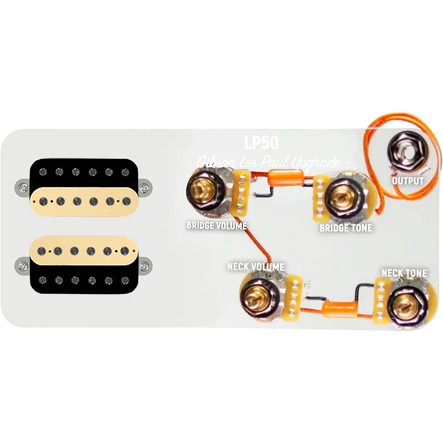 

Специальный комбинированный комплект 920d для Les Paul с открытыми хамбакерами Roughneck и жгутом проводов LP50-L 920d Custom