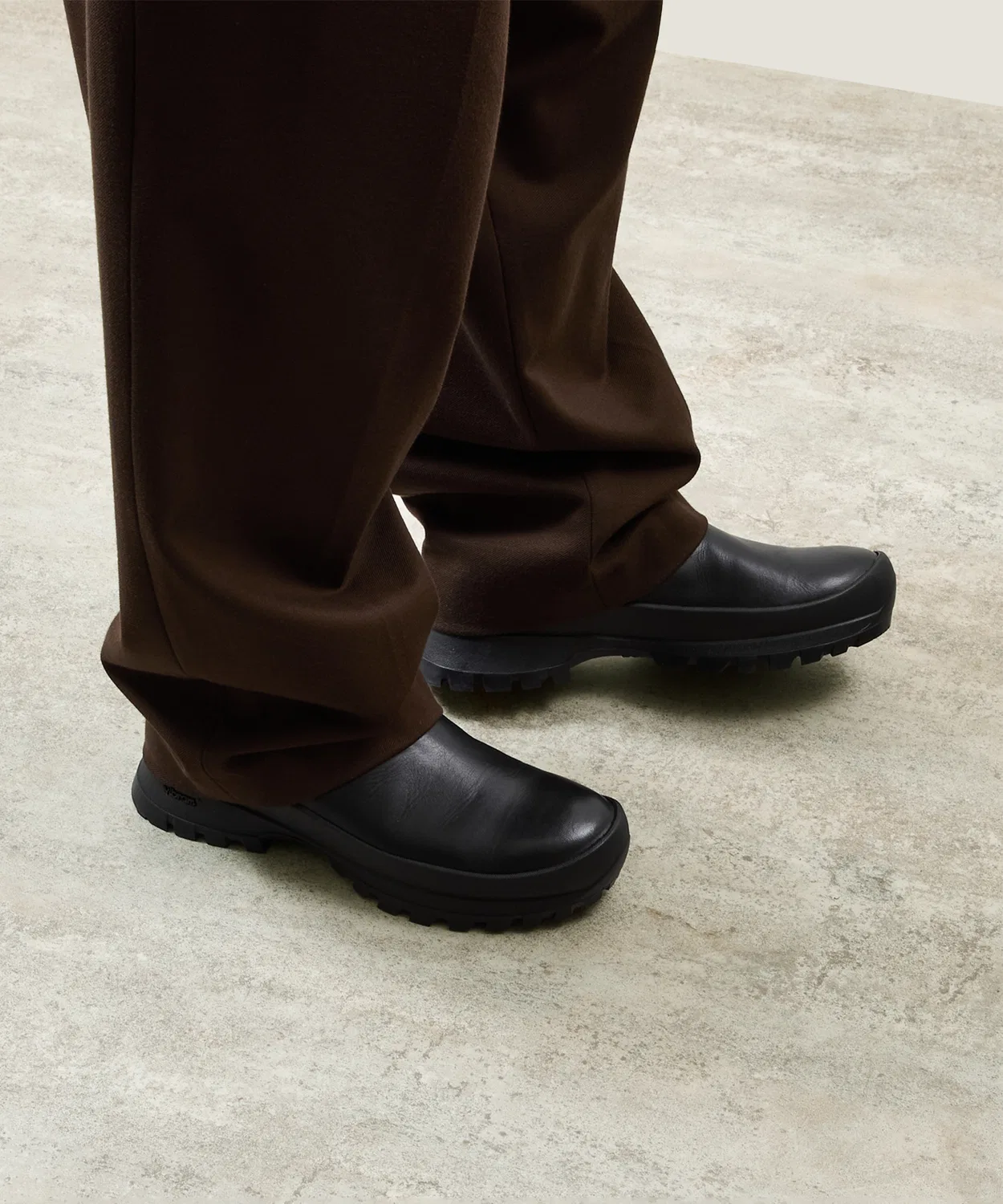 Ботинки кожаные с мембраной Gore-Tex PADRONE на подошве Vibram #884C, чёрные — фото 2