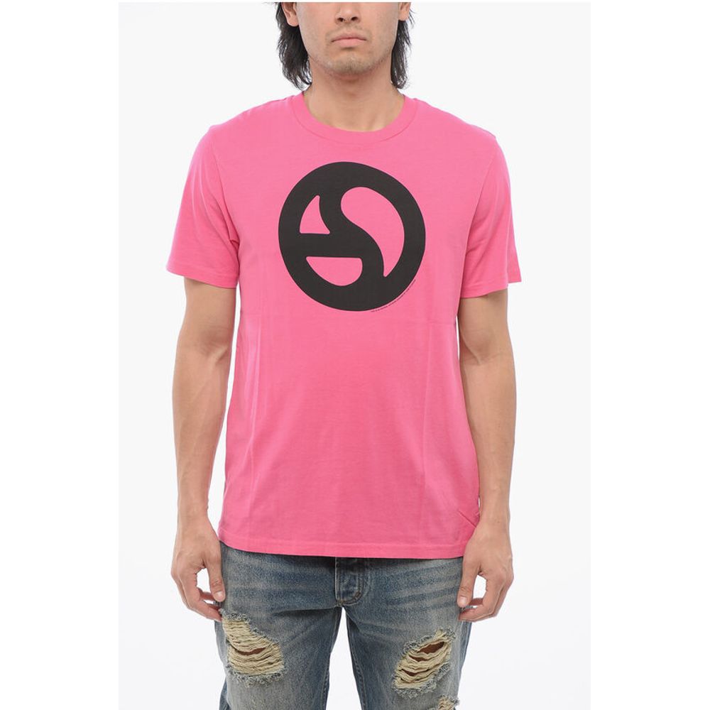 

Футболка из хлопка с круглым вырезом и контрастным принтом Acne Studios, Multicolor
