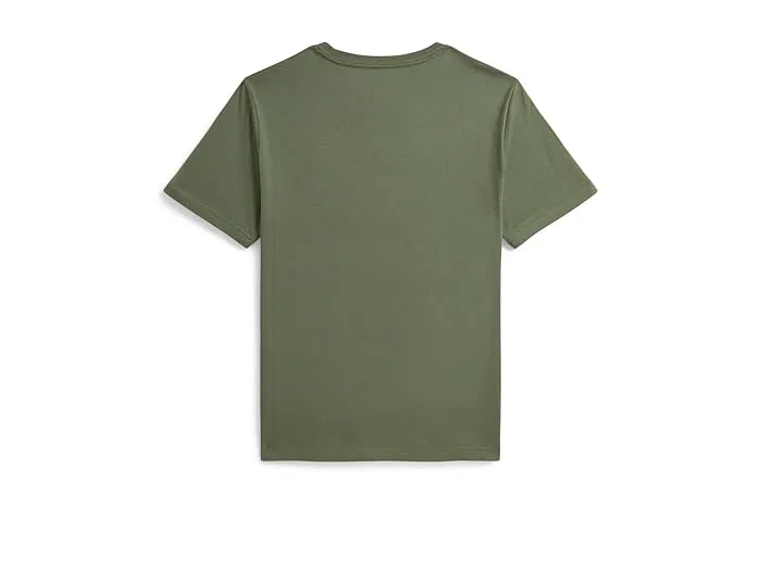 Футболка Madras-Logo Cotton Jersey Tee Polo Ralph Lauren Kids, Cargo Green — фото 2