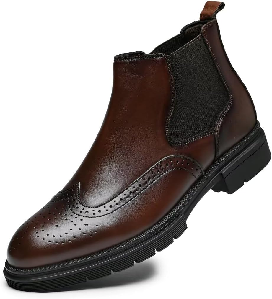 

Мужские ботинки Arkbird Chukka из натуральной кожи, классические повседневные ботинки оксфордского стиля, темно-коричневый