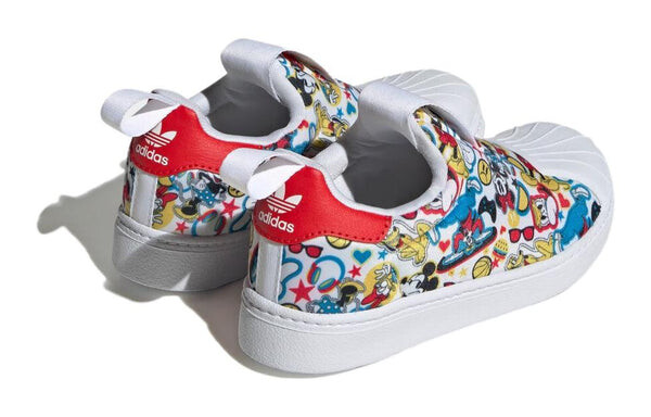Кроссовки оригинальные суперзвезда 360 x дисней микки Adidas, белый — фото 4