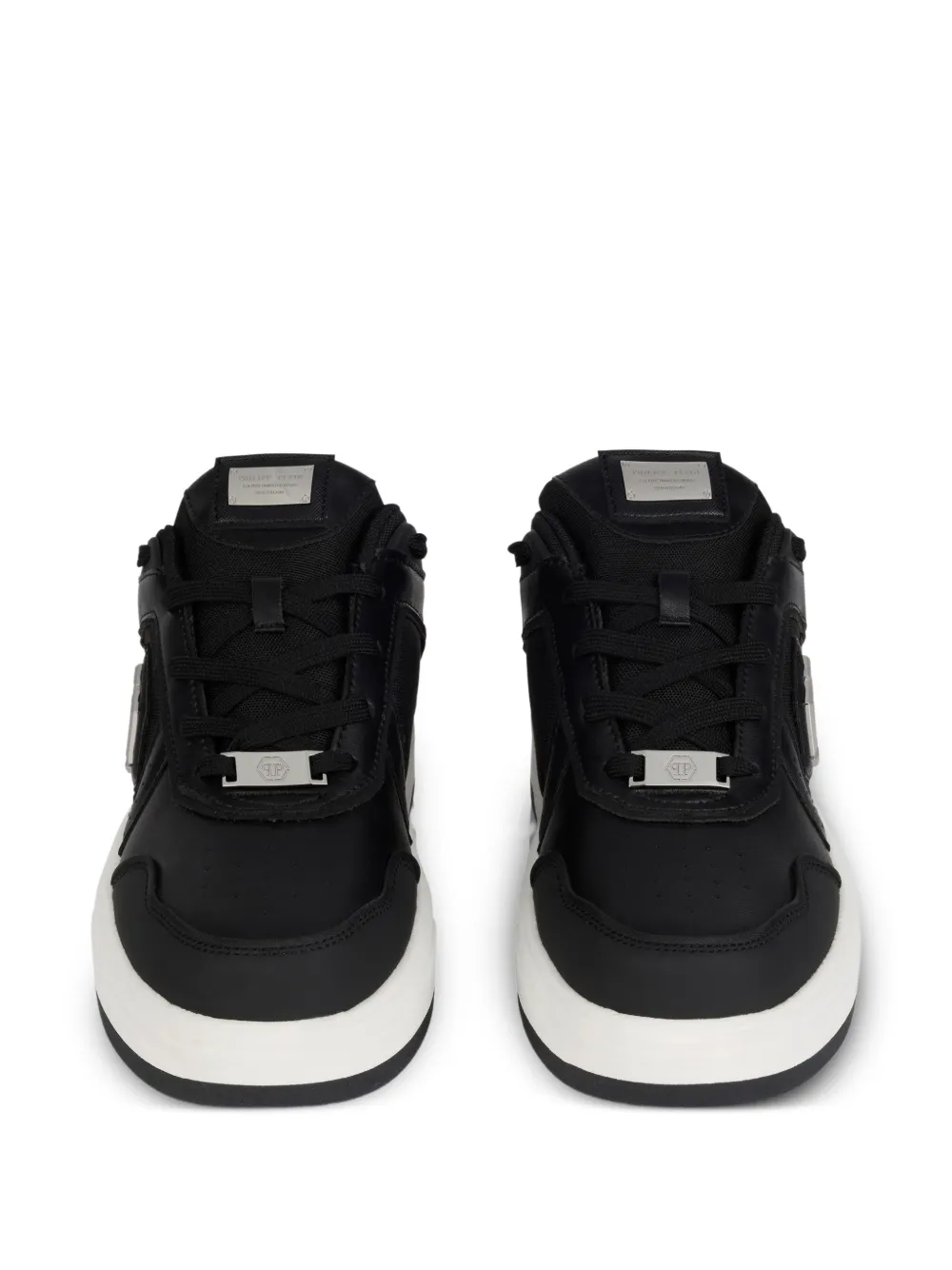 Кеды SK8R с логотипом и металлической бляшкой Philipp Plein, черный — фото 3