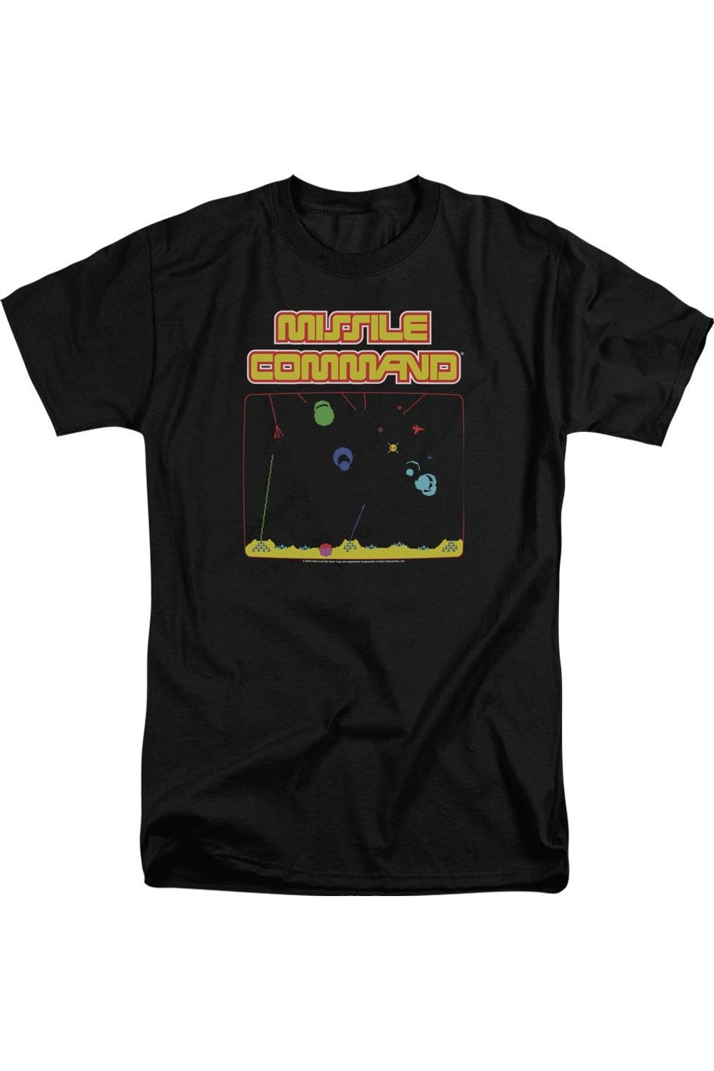 

Футболка Atari Missle Screen с коротким рукавом для взрослых Gildan, черный