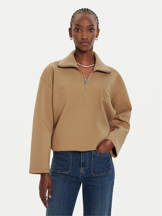 

Толстовка regular fit Pinko, коричневый