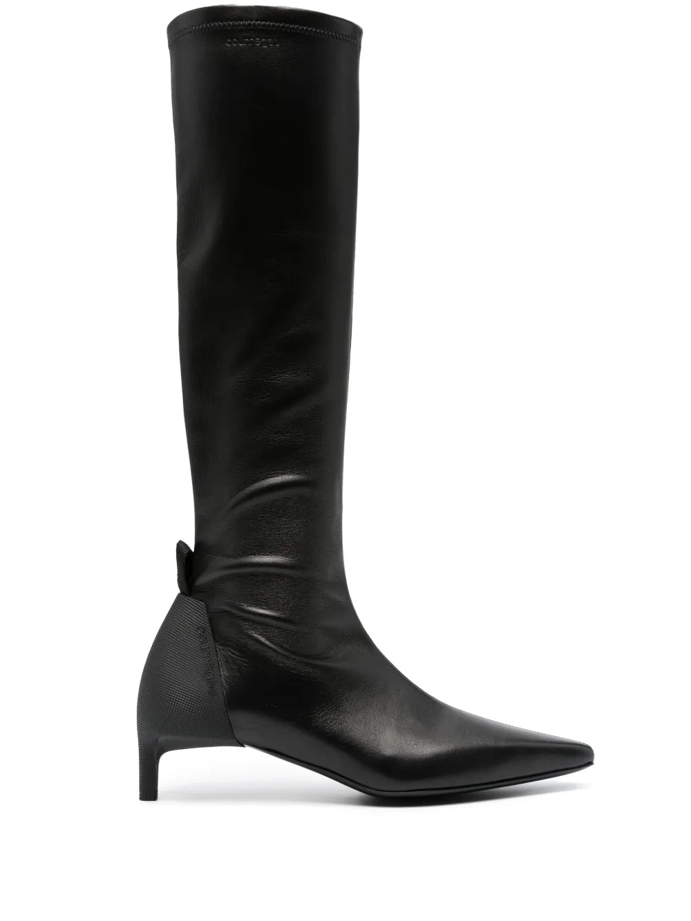 Ботинки из кожи Scuba Stretch 60 мм Courrèges, черный