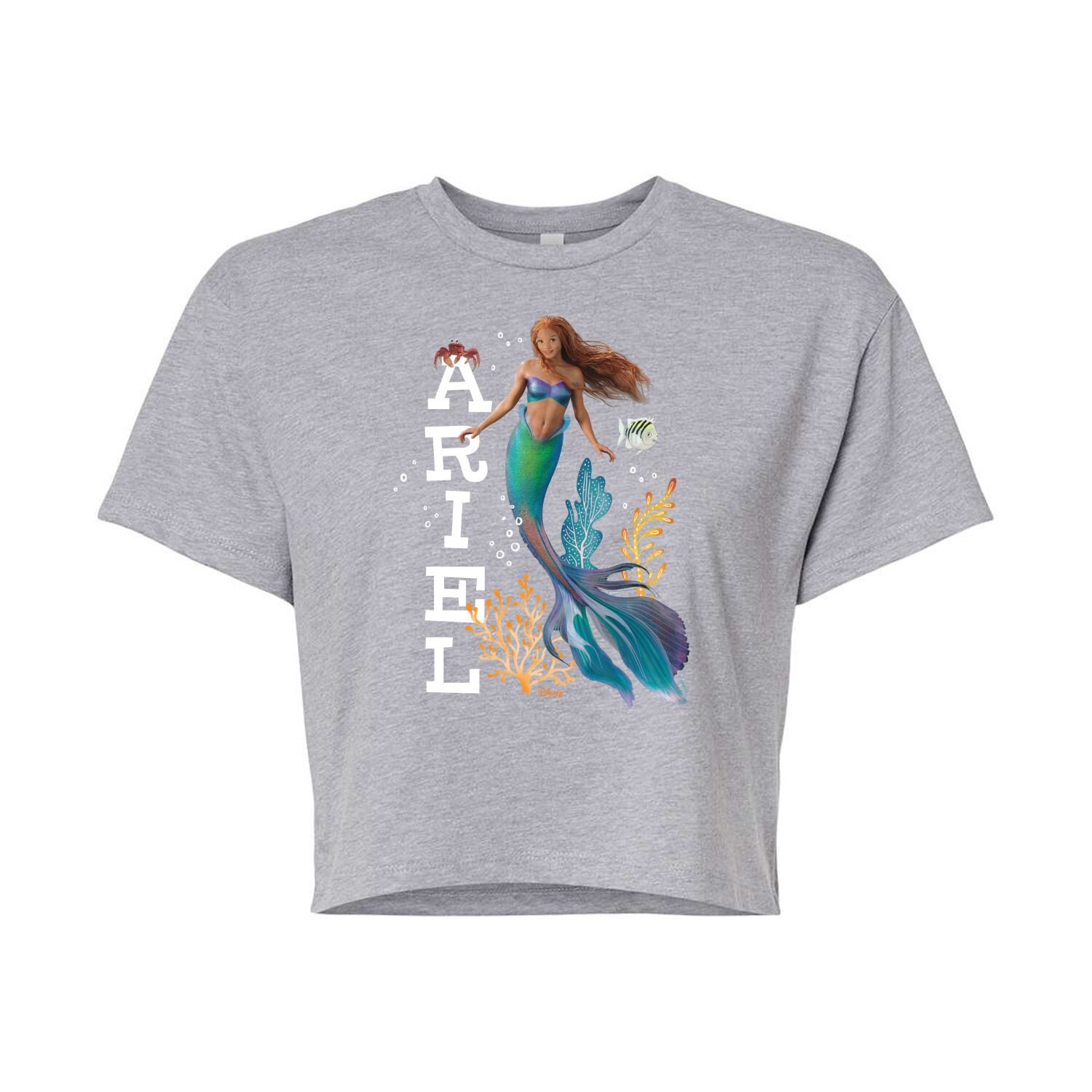 

Укороченная футболка Disney's The Little Mermaid Ariel для юниоров Licensed Character, серый