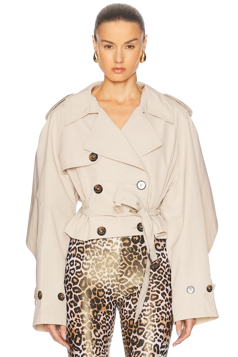 

Taffeta Short Тренчкот Alexandre Vauthier, Dune