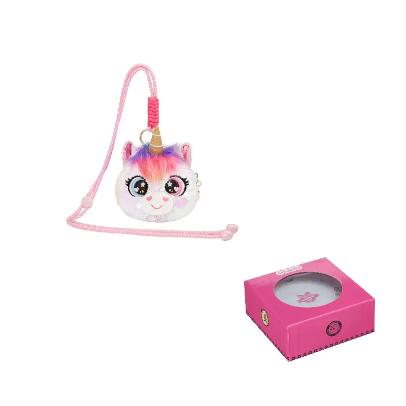 

Сумка-кукла с пайетками, плюшевая сумка через плечо, обычная, детская, разноцветная CozyWorld, shimmering-unicorn mini bag