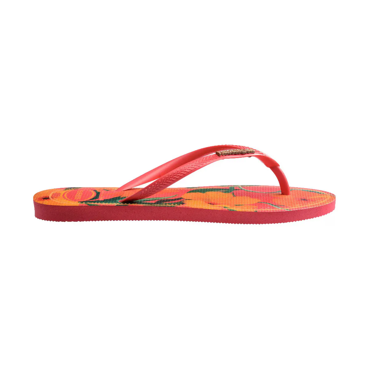 Женские сандалии Hav. Тонкий тропический коралловый 412 Havaianas, принт/розовый — фото 3