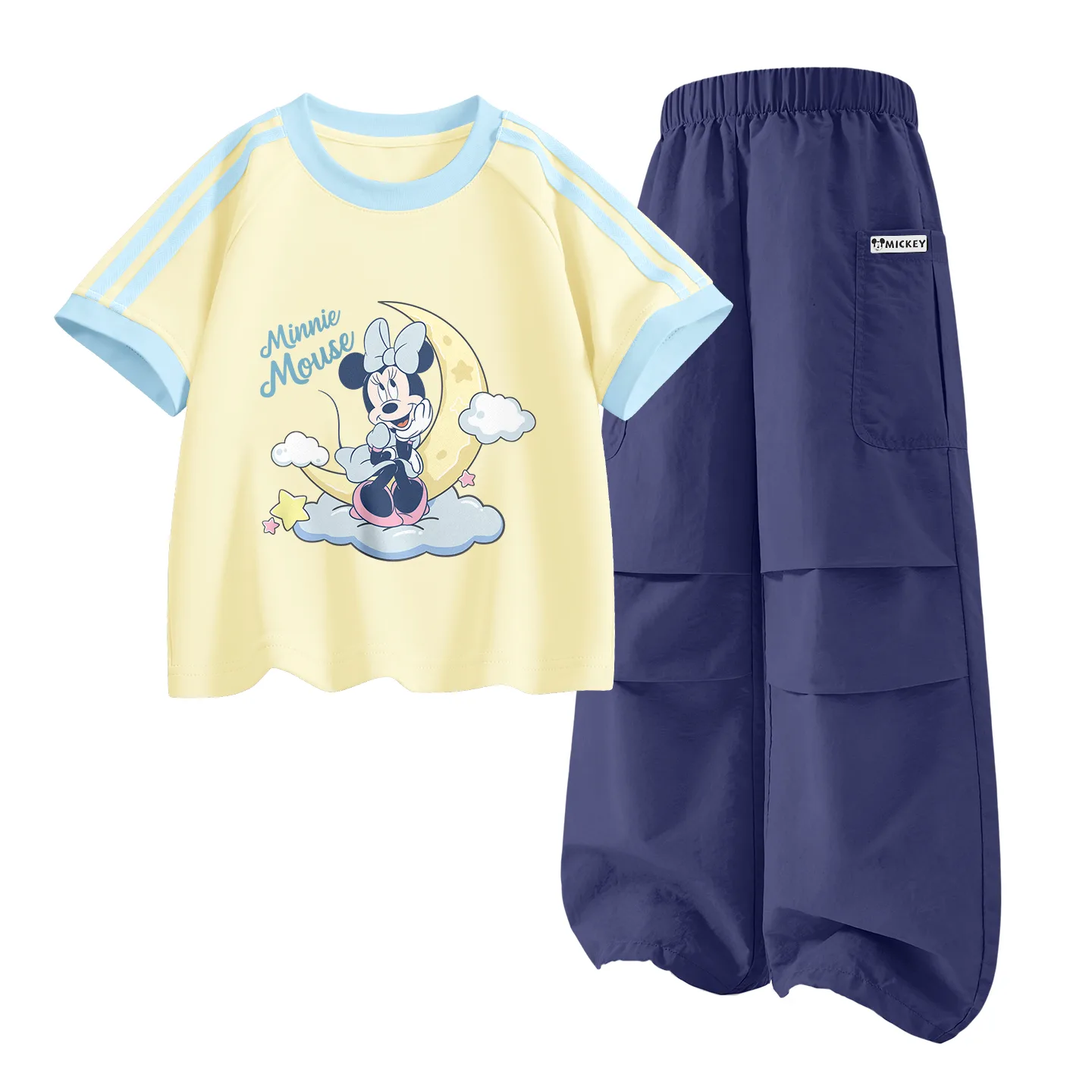 Детский спортивный комплект Casual Sportswear из 2 предметов Disney, Di Dianyuan Honey Floral Yellow+Di HU Long Hook-and-Loop K Black — фото 4