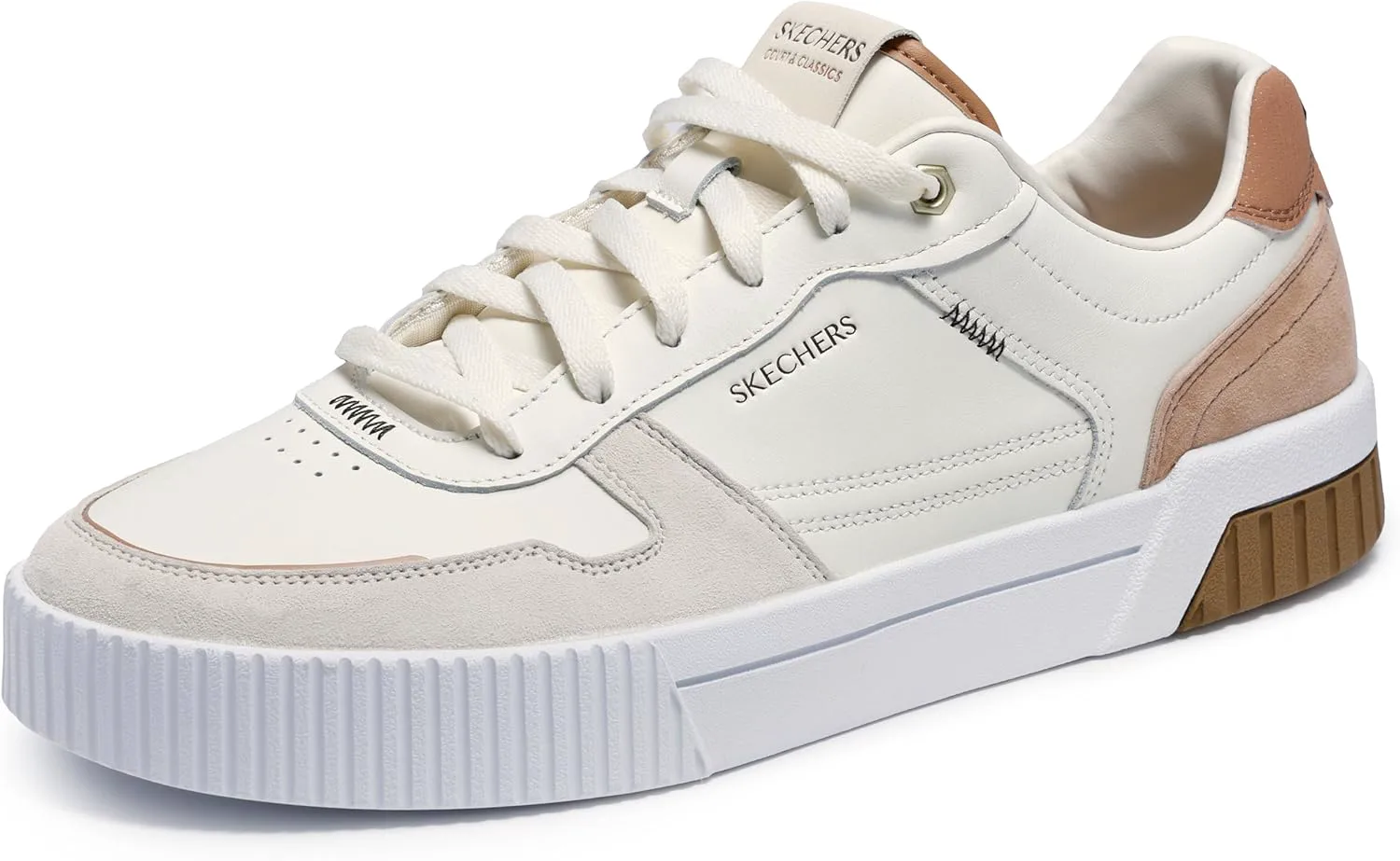 

Мужские кроссовки Skechers Jade Kovos из кожи и замши на шнуровке, коричневый