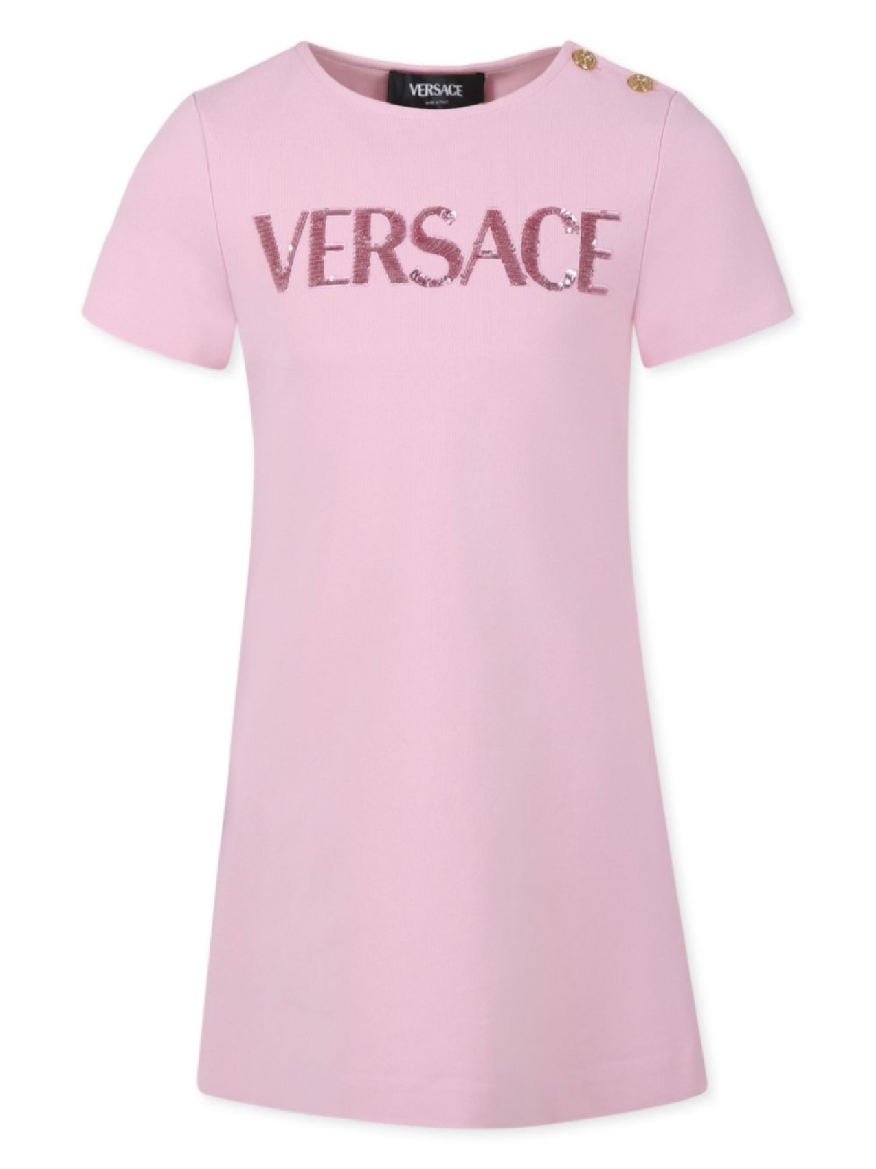 

Детское платье Versace с пайетками Versace Kids, розовый