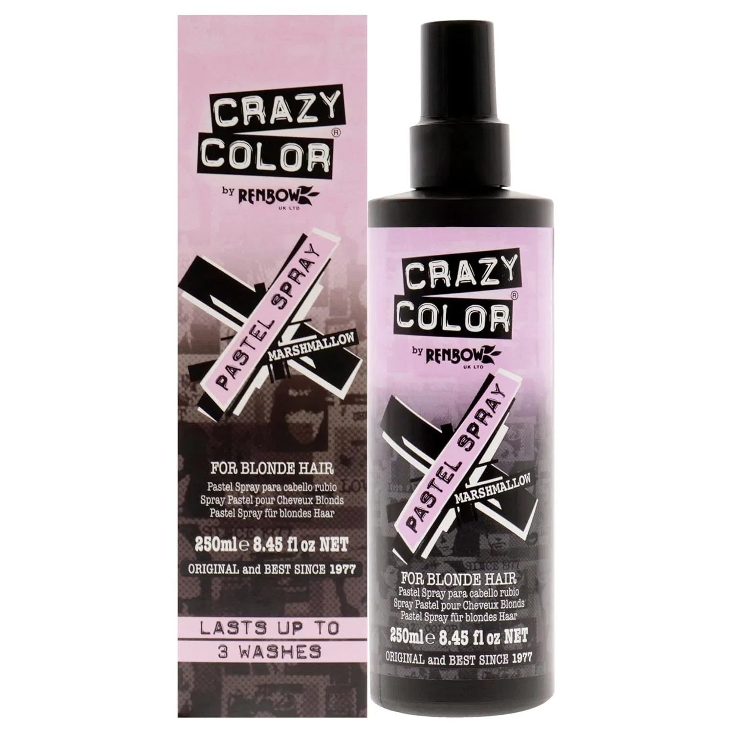 Временный спрей для волос Crazy Color MARSHMALLOW, 250 мл Crazy Color, Marshmallow