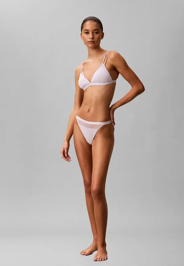 Прозрачный треугольный бюстгальтер Calvin Klein, Frosty Lilac — фото 2