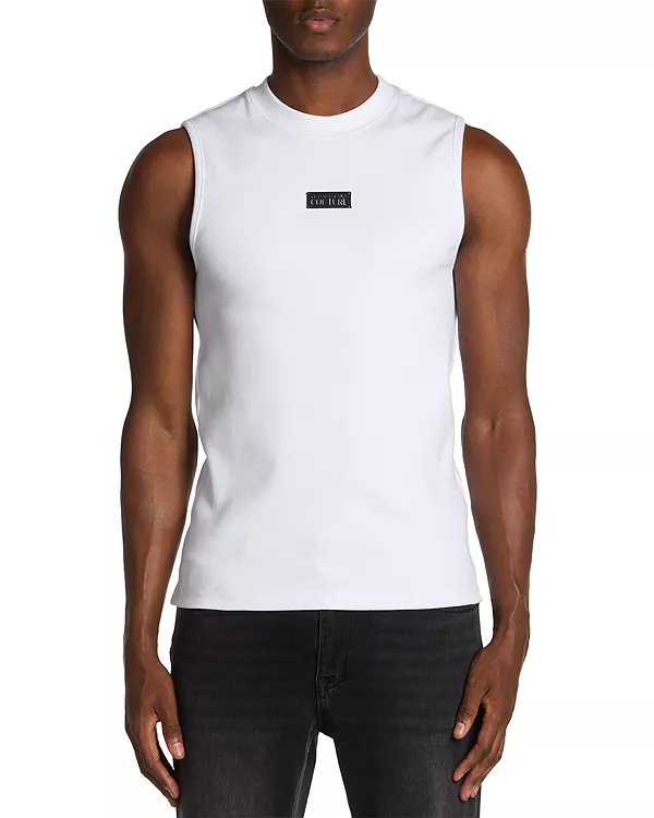 

Футболка без рукавов с логотипом Costina Versace Jeans Couture, белый