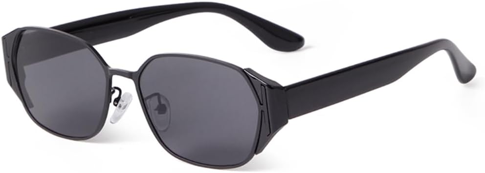 

Солнцезащитные очки с защитой UV400 | Овальные зеленые линзы, увеличенная оправа с заклепками | Для женщин и мужчин, для занятий спортом на открытом воздухе и вождения DSVIGF, 01