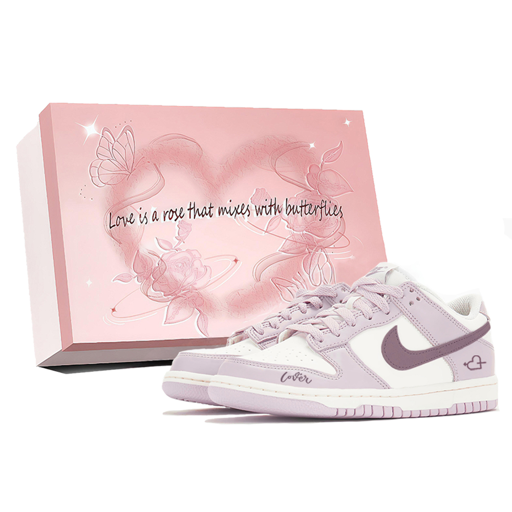 

Dunk LOW Противоскользящие амортизирующие и дышащие низкие кроссовки для скейтбординга для детей и подростков Nike, белый