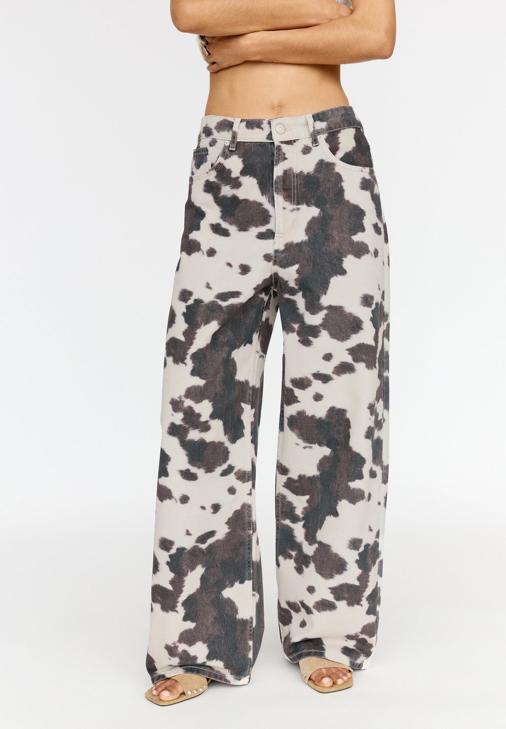 

Джинсы прямого кроя COW PULL&BEAR, коричневый