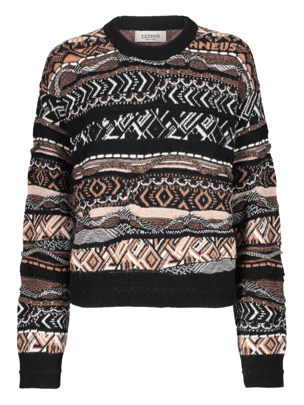 

Свободный свитер с узором Laneus, черный