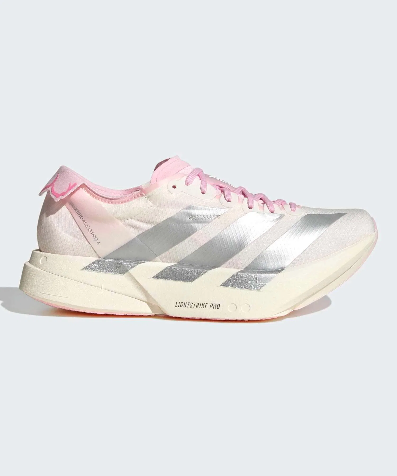 Унисекс кроссовки для бега Adidas Adizero Adios Pro 4 с амортизацией бело-розовые