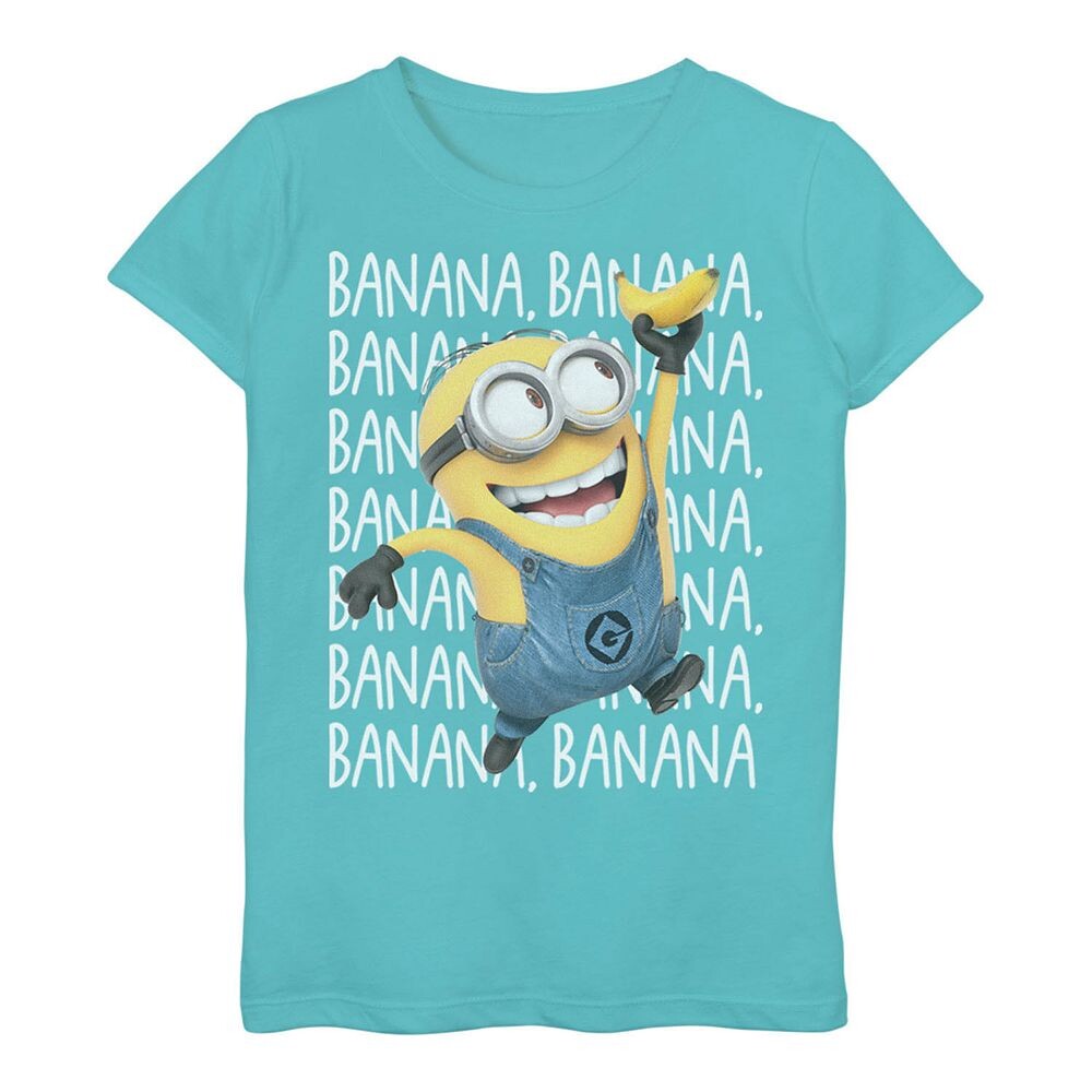 

Футболка Minions Gone Bananas для девочек от 3 до 16 лет Licensed Character, цвет Tahiti Blue