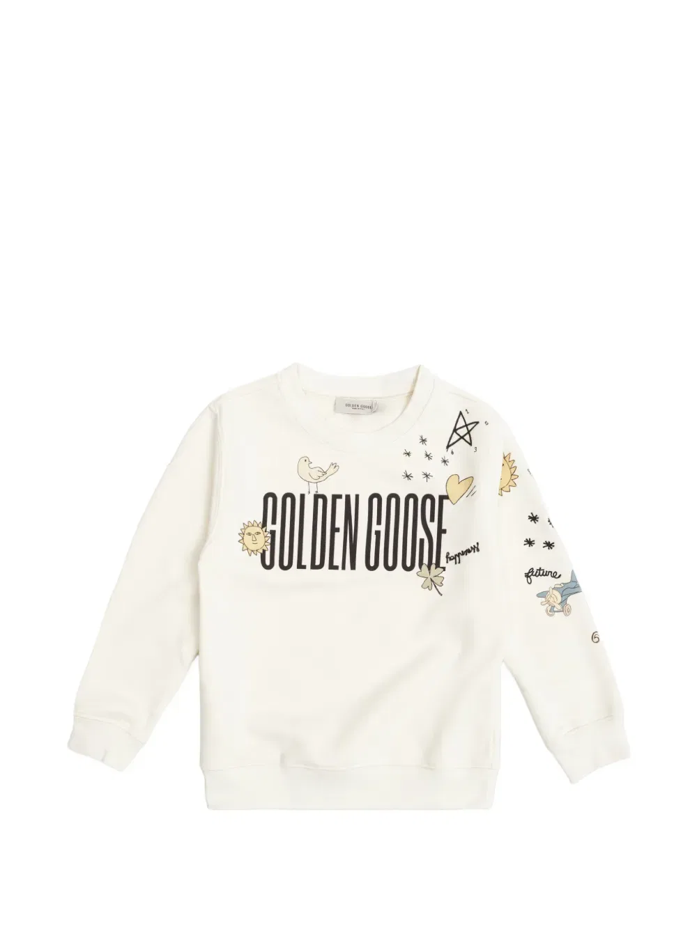 Толстовка с графическим логотипом Golden Goose Kids, нейтральный