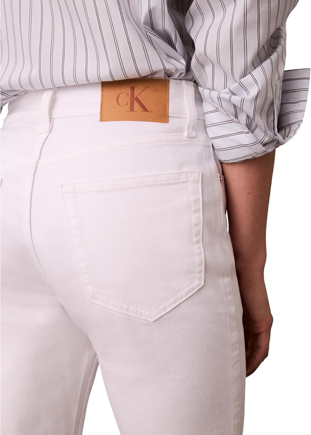 Женские джинсы Calvin Klein Slim Fit с высокой талией, Optic White — фото 4