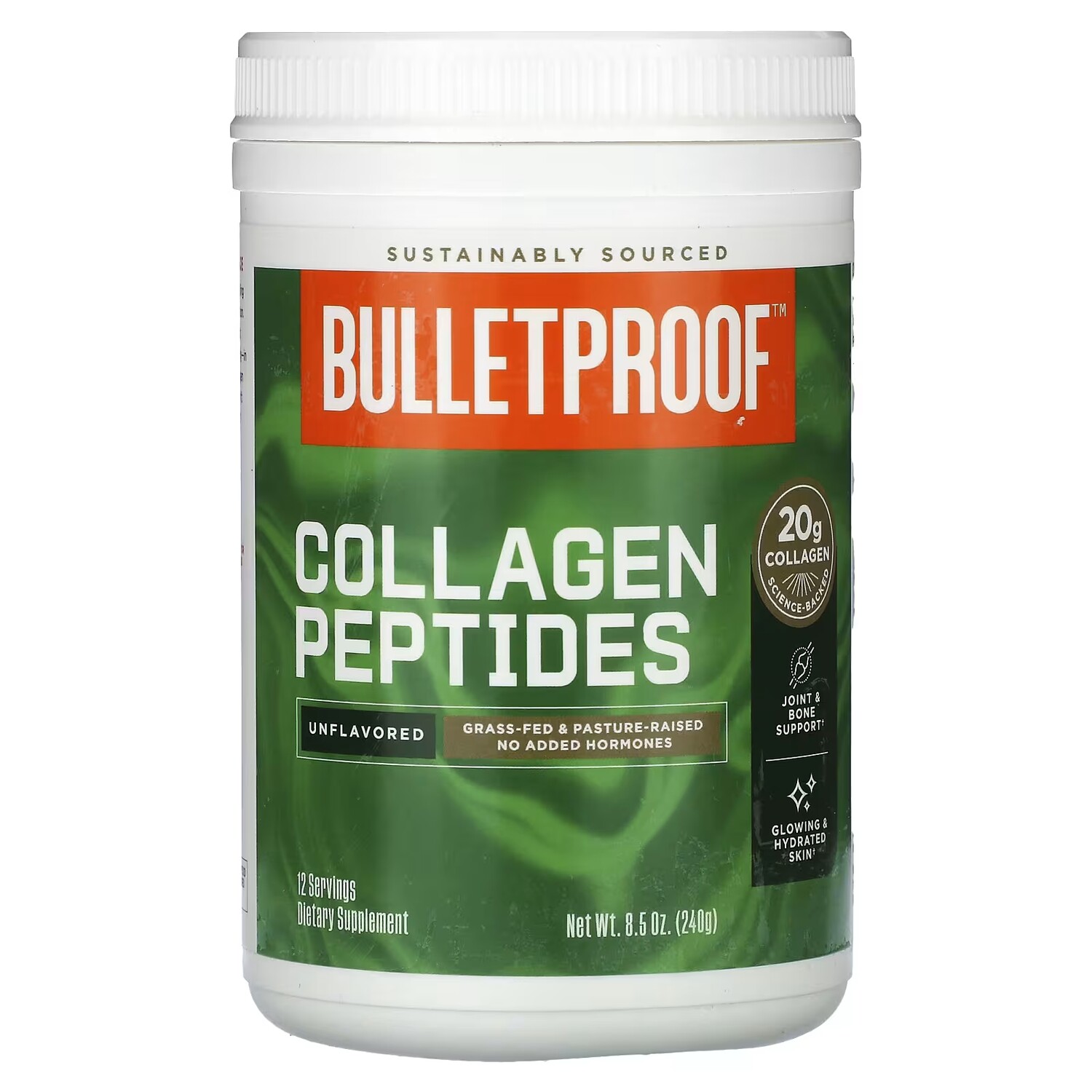 

Коллагеновые пептиды BulletProof без вкуса, 8,5 унций (240 г)
