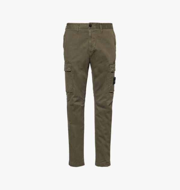 

Брюки прямого кроя Brand-Badge из эластичного хлопка Stone Island, зеленый