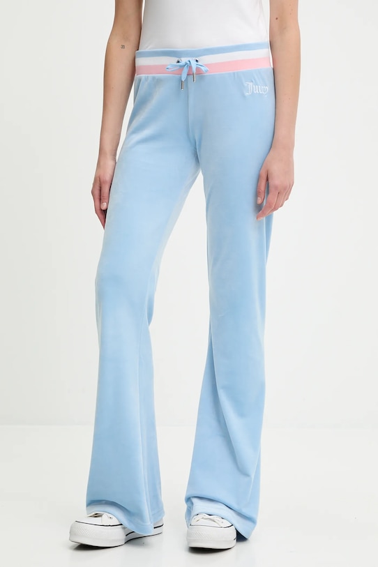 

Велюровые спортивные брюки Christine Stripe с низкой посадкой Juicy Couture, синий
