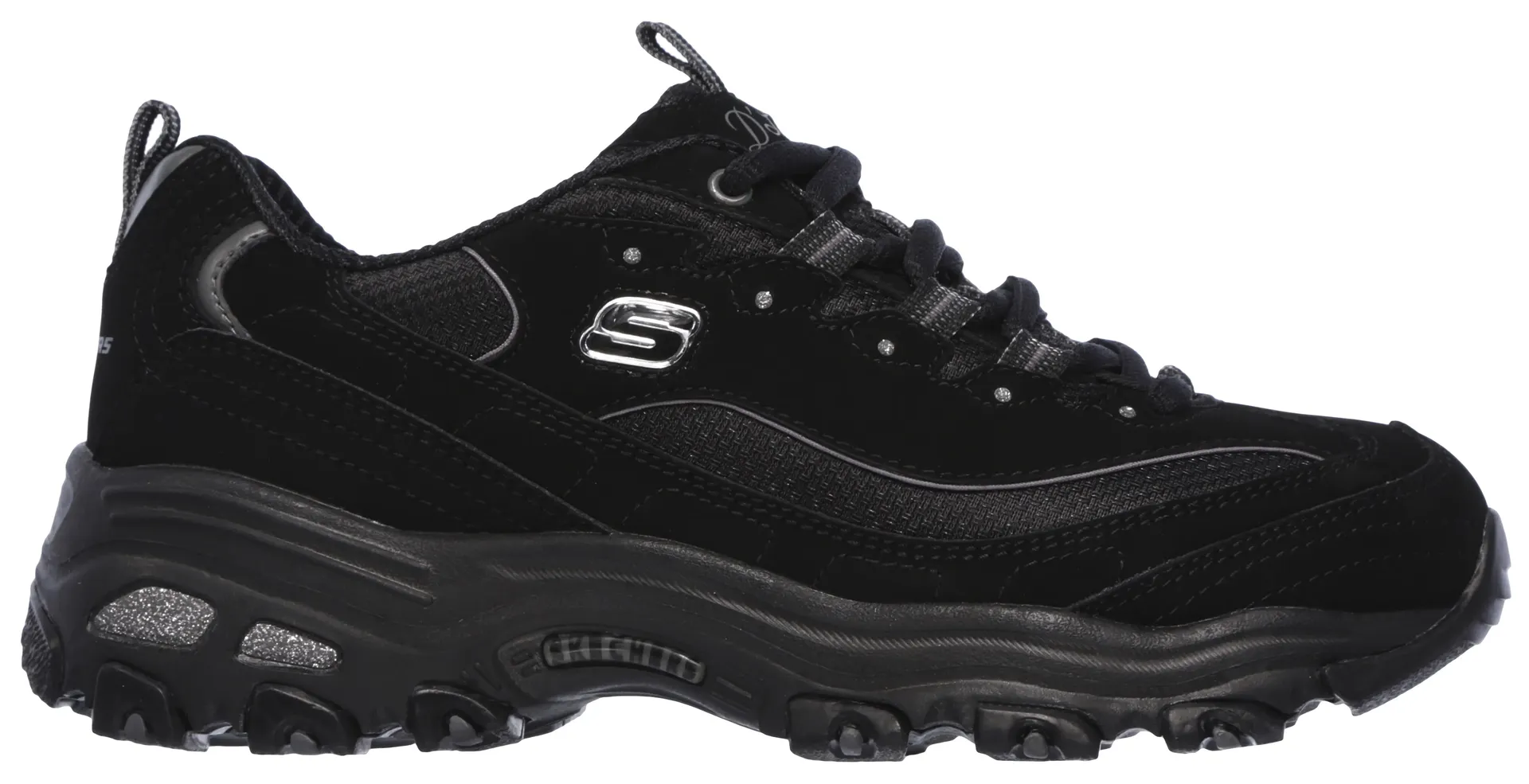 Кроссовки Skechers "D'Lites - Biggest Fan", модный массивный стиль, повседневная обувь, полуботинки, туфли на шнуровке, антрацит — фото 3