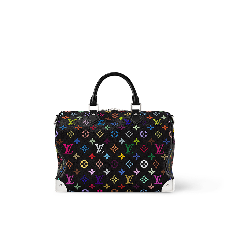 LOUIS VUITTON Сумка X Takashi Murakami Speedy Soft 30 черная разноцветная — фото 3