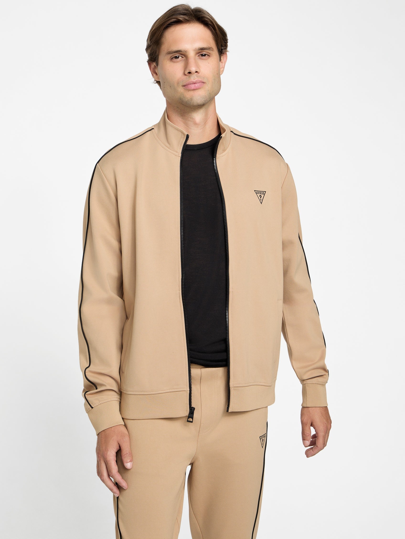 

Куртка на молнии с логотипом Jose Guess Factory, цвет toasted taupe