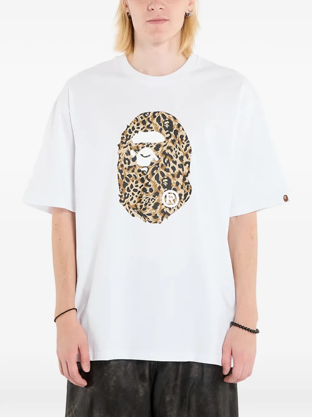 Хлопковая футболка A Bathing Ape, белый — фото 2