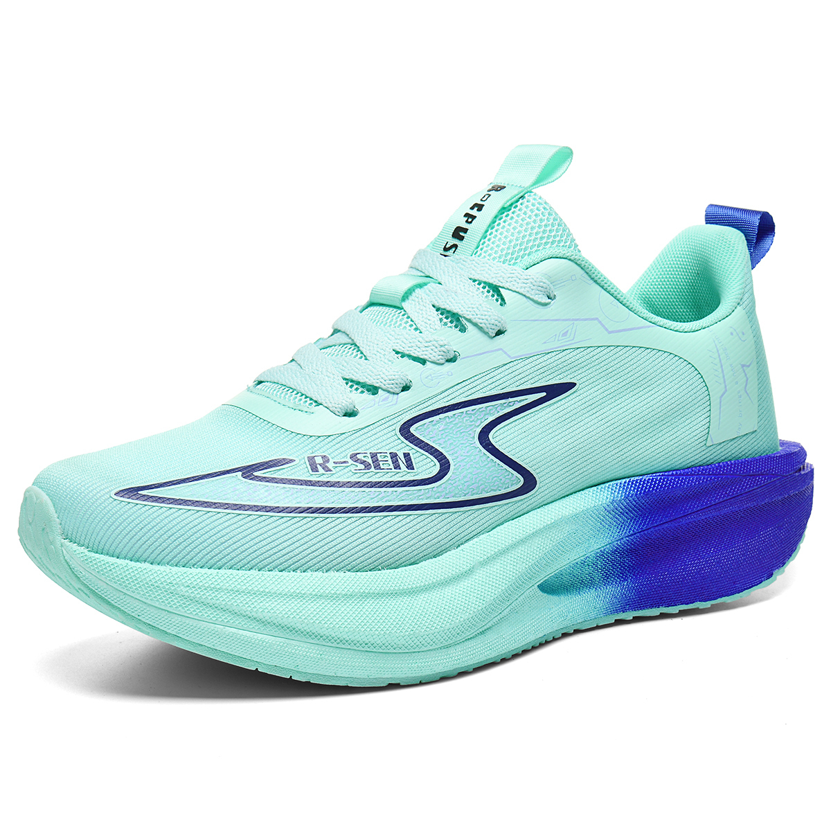 

REPUSEN Дышащие устойчивые к истиранию нескользящие низкие городские кроссовки для комьютинга унисекс голубые, цвет Cyan[Breathable]