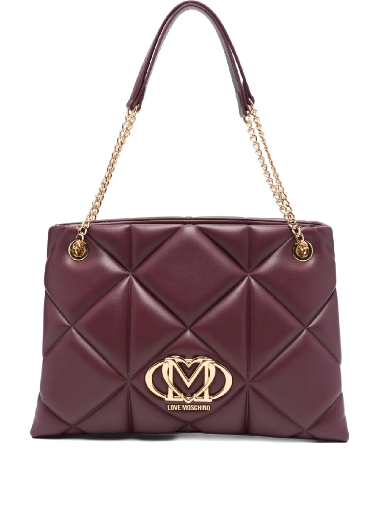 

Стеганая сумка-тоут Love Moschino с цепочным ремешком, фиолетовый