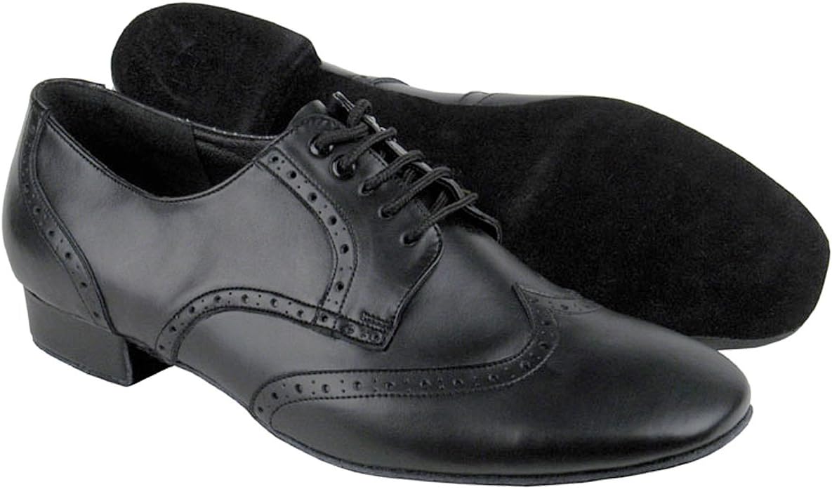 

Комплект легких ультратонких мужских танцевальных туфель для бальных, сальса и латинских танцев PP301, кожа щетка для обуви чехол, черно-белые Very Fine