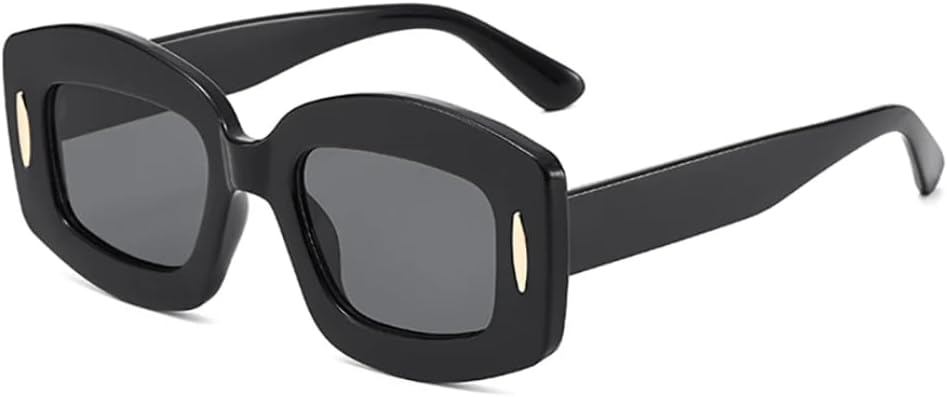 

Ретро-модные солнцезащитные очки большого размера для женщин и мужчин, классические очки с защитой от УФ-излучения UV400 для активного отдыха на природе VFDHN, Black Black