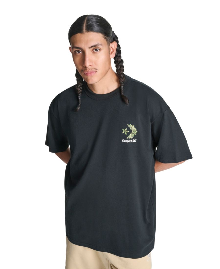 

Мужская футболка с принтом "Любители природы" Converse, Converse Black, Черный, Мужская футболка с принтом "Любители природы" Converse, Converse Black