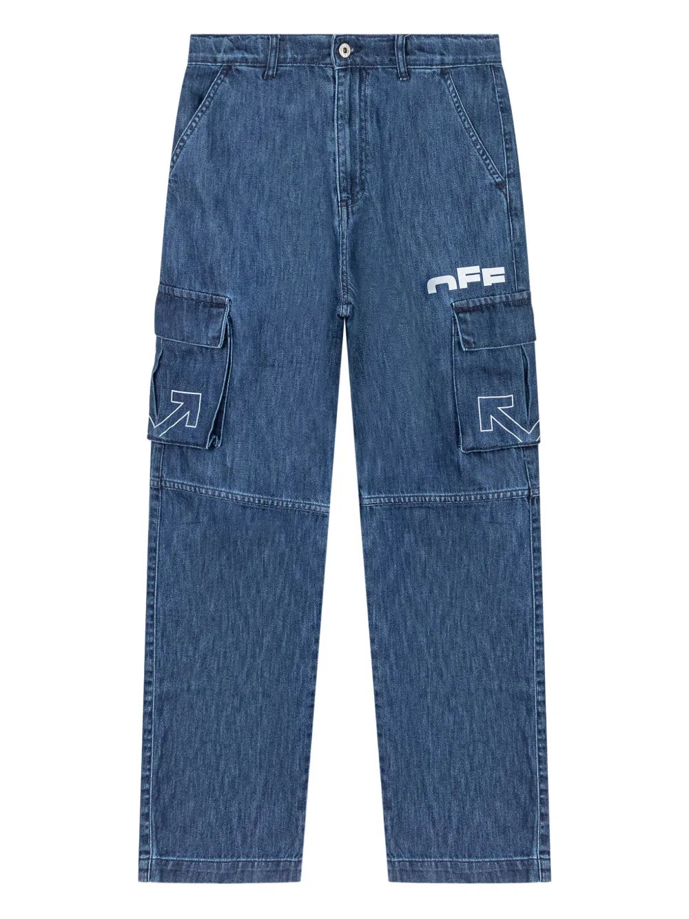 

Джинсы с карманами карго OFF-WHITE KIDS, синий
