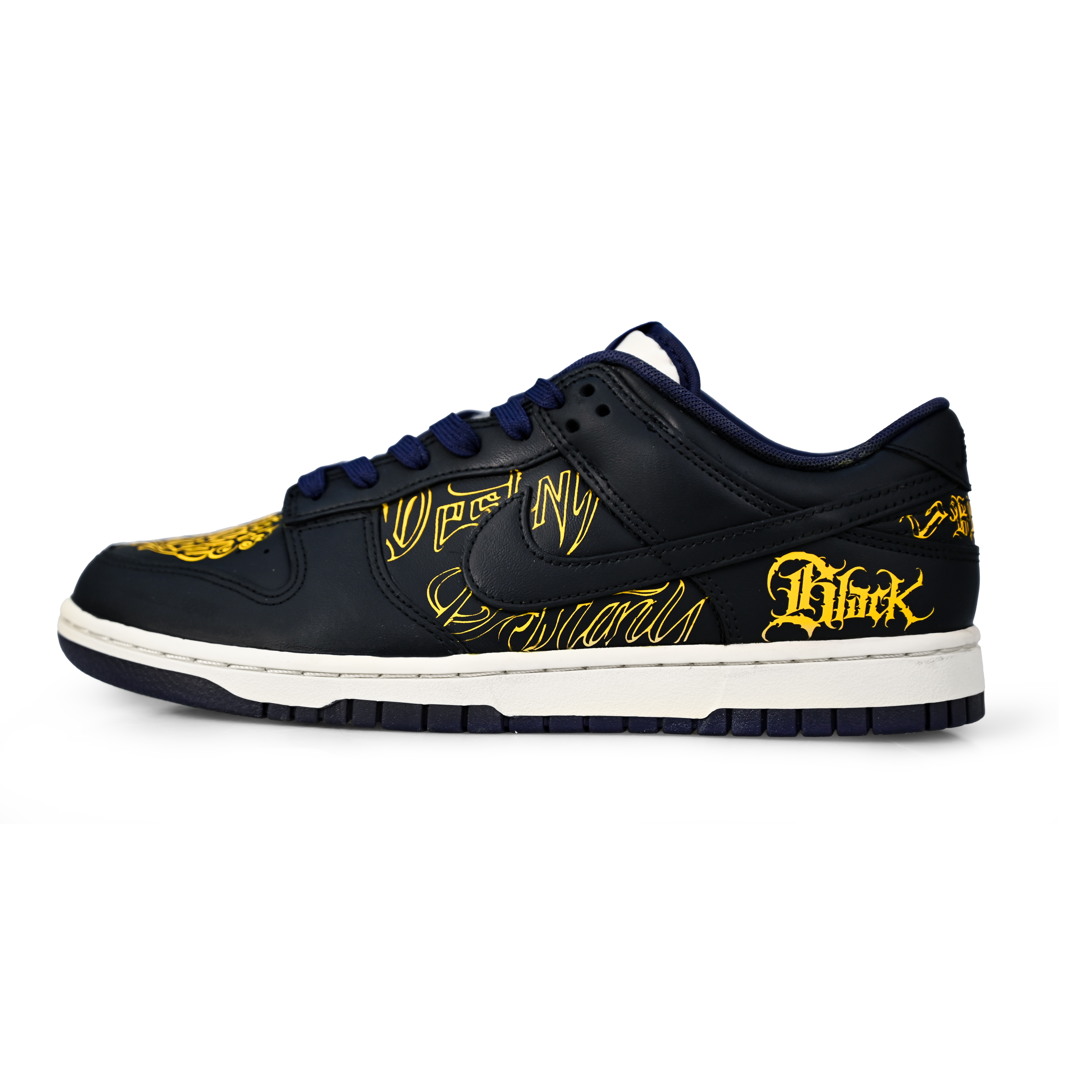 

Кроссовки Nike Dunk Skateboarding Shoes Men Low-top Black/Yellow, черный